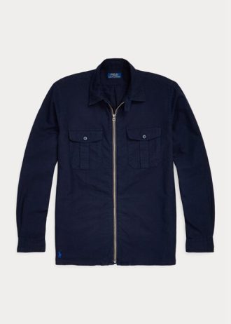 Jachete peste cămașă Oxford vopsite în îmbrăcăminte Ralph Lauren pentru bărbați bleumarin Jachete peste cămașă Oxford vopsite în îmbrăcăminte Ralph Lauren pentru bărbați bleumarin