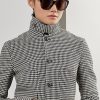 Jachete Ralph Lauren Cartwright Houndstooth din amestec de lână pentru femei negre/crem Jachete Ralph Lauren Cartwright Houndstooth din amestec de lână pentru femei negre/crem