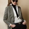 Jachete Ralph Lauren The Tweed de damă negru/crem