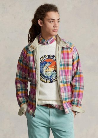 Jachete reversibile Madras-Twill Ralph Lauren pentru bărbați gri Jachete reversibile Madras-Twill Ralph Lauren pentru bărbați gri