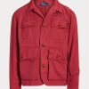 Jachete roșii pentru bărbați Ralph Lauren Twill Wading Jachete roșii pentru bărbați Ralph Lauren Twill Wading