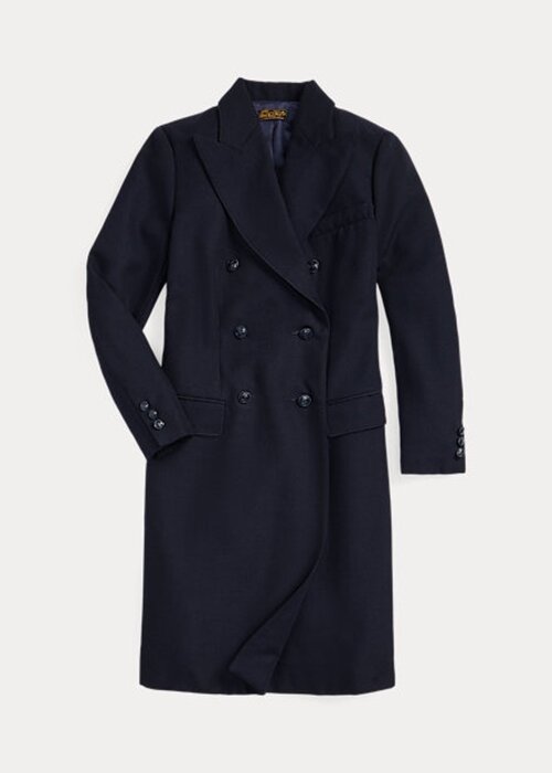 Jachete Serge din lână Ralph Lauren pentru femei bleumarin Jachete Serge din lână Ralph Lauren pentru femei bleumarin