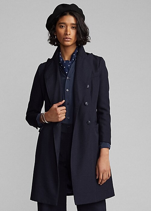 Jachete Serge din lână Ralph Lauren pentru femei bleumarin Jachete Serge din lână Ralph Lauren pentru femei bleumarin