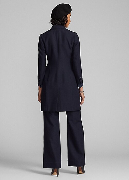 Jachete Serge din lână Ralph Lauren pentru femei bleumarin Jachete Serge din lână Ralph Lauren pentru femei bleumarin