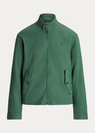 Jachete verzi pentru bărbați Ralph Lauren, în amestec de in, din sarg în oase Jachete verzi pentru bărbați Ralph Lauren, în amestec de in, din sarg în oase
