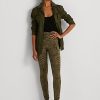 Jambiere din jerseu stretch pentru femei Ralph Lauren cu imprimeu zebră Olive Jambiere din jerseu stretch pentru femei Ralph Lauren cu imprimeu zebră Olive