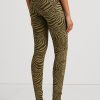 Jambiere din jerseu stretch pentru femei Ralph Lauren cu imprimeu zebră Olive Jambiere din jerseu stretch pentru femei Ralph Lauren cu imprimeu zebră Olive