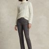 Leggings din twill din amestec de lână stretch Ralph Lauren, gri închis, pentru femei Leggings din twill din amestec de lână stretch Ralph Lauren, gri închis, pentru femei