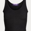 Maiuri cu plasă din mătase Ralph Lauren pentru femei negre Maiuri cu plasă din mătase Ralph Lauren pentru femei negre