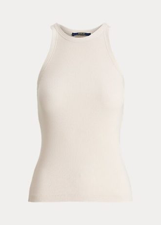 Maiuri de damă roz Ralph Lauren din bumbac cu nervuri Maiuri de damă roz Ralph Lauren din bumbac cu nervuri
