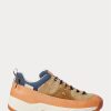 Maro / Indigo Ralph Lauren Harmon Leather & Pantofi de denim Maro / Indigo Ralph Lauren Harmon Leather & Pantofi de denim