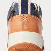 Maro / Indigo Ralph Lauren Harmon Leather & Pantofi de denim Maro / Indigo Ralph Lauren Harmon Leather & Pantofi de denim