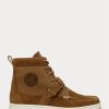 Maro pentru bărbați Ralph Lauren Ranger Nubuck & Adidași din pânză Maro pentru bărbați Ralph Lauren Ranger Nubuck & Adidași din pânză