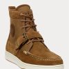Maro pentru bărbați Ralph Lauren Ranger Nubuck & Adidași din pânză Maro pentru bărbați Ralph Lauren Ranger Nubuck & Adidași din pânză