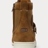 Maro pentru bărbați Ralph Lauren Ranger Nubuck & Adidași din pânză Maro pentru bărbați Ralph Lauren Ranger Nubuck & Adidași din pânză
