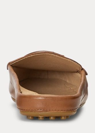Maro, Ralph Lauren Brynn, pantofi plat șofer din piele lustruită