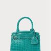 Mint Geantă de mână Ralph Lauren Aligator Mini Rl50 pentru femei Mint Geantă de mână Ralph Lauren Aligator Mini Rl50 pentru femei