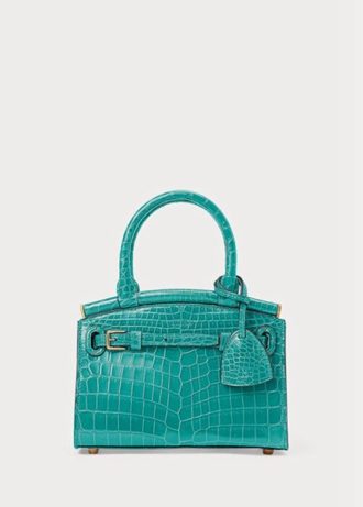 Mint Geantă de mână Ralph Lauren Aligator Mini Rl50 pentru femei