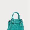 Mint Geantă de mână Ralph Lauren Aligator Mini Rl50 pentru femei Mint Geantă de mână Ralph Lauren Aligator Mini Rl50 pentru femei