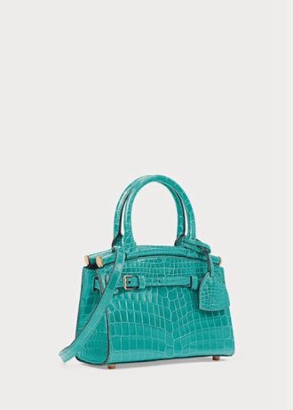 Mint Geantă de mână Ralph Lauren Aligator Mini Rl50 pentru femei