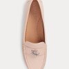 Mocași de damă Ralph Lauren Barnsbury Nappa din piele roz deschis pentru șofer Mocași de damă Ralph Lauren Barnsbury Nappa din piele roz deschis pentru șofer