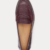 Mocasini de damă din piele în relief Ralph Lauren Wynnie bordeaux Mocasini de damă din piele în relief Ralph Lauren Wynnie bordeaux