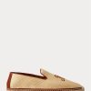 Mocasini de pânză brodat Ralph Lauren bej pentru bărbați Mocasini de pânză brodat Ralph Lauren bej pentru bărbați