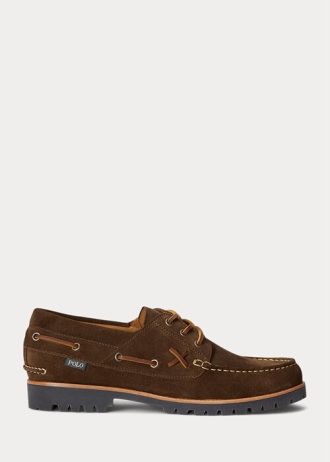 Mocasini din piele intoarsa pentru barbati Ralph Lauren Ranger, ciocolata