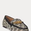 Mocasini gri pentru damă Ralph Lauren Averi II cu monogramă jacquard Mocasini gri pentru damă Ralph Lauren Averi II cu monogramă jacquard