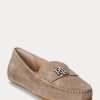 Mocasini gri pentru femei Ralph Lauren Barnsbury din piele intoarsa Mocasini gri pentru femei Ralph Lauren Barnsbury din piele intoarsa