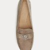 Mocasini gri pentru femei Ralph Lauren Barnsbury din piele intoarsa Mocasini gri pentru femei Ralph Lauren Barnsbury din piele intoarsa