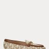 Mocasini maro Ralph Lauren Averi II, cu monogram, jacquard Mocasini maro Ralph Lauren Averi II, cu monogram, jacquard