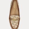 Mocasini maro Ralph Lauren Averi II, cu monogram, jacquard Mocasini maro Ralph Lauren Averi II, cu monogram, jacquard