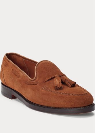 Mocasini maro Ralph Lauren Booth din piele intoarsa pentru barbati