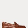 Mocasini maro Ralph Lauren Wynnie din piele lustruită de damă Mocasini maro Ralph Lauren Wynnie din piele lustruită de damă