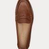 Mocasini maro Ralph Lauren Wynnie din piele lustruită de damă Mocasini maro Ralph Lauren Wynnie din piele lustruită de damă