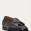 Mocasini negri din piele de vițel cu ciucuri Ralph Lauren Luther pentru bărbați Mocasini negri din piele de vițel cu ciucuri Ralph Lauren Luther pentru bărbați
