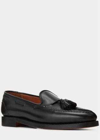 Mocasini negri din piele de vițel Ralph Lauren Booth pentru bărbați