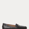 Mocasini negri Ralph Lauren Briony din piele pentru femei Mocasini negri Ralph Lauren Briony din piele pentru femei