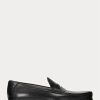Mocasini negri Ralph Lauren Chalmers din piele de vițel lustruită pentru bărbați Mocasini negri Ralph Lauren Chalmers din piele de vițel lustruită pentru bărbați