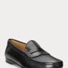 Mocasini negri Ralph Lauren Chalmers din piele de vițel lustruită pentru bărbați Mocasini negri Ralph Lauren Chalmers din piele de vițel lustruită pentru bărbați