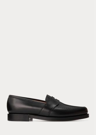 Mocasini Penny din piele de vițel Braygan Ralph Lauren pentru bărbați negri
