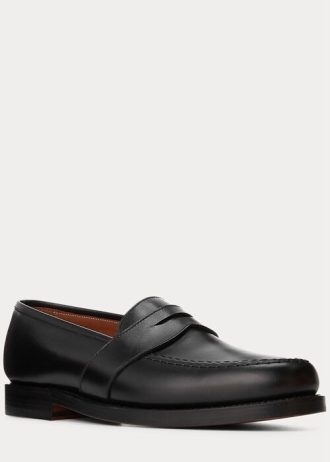 Mocasini Penny din piele de vițel Braygan Ralph Lauren pentru bărbați negri