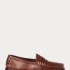 Mocasini Penny din piele Ralph Lauren Edric maro pentru bărbați Mocasini Penny din piele Ralph Lauren Edric maro pentru bărbați