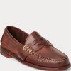 Mocasini Penny din piele Ralph Lauren Edric maro pentru bărbați Mocasini Penny din piele Ralph Lauren Edric maro pentru bărbați