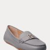 Mocasini pentru femei Ralph Lauren Barnsbury din piele nappa gri închis Mocasini pentru femei Ralph Lauren Barnsbury din piele nappa gri închis
