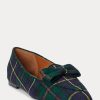 Mocasini verzi din lână în carouri Ralph Lauren Ashtyn pentru femei