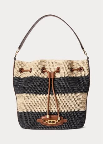 Natural/Negru/Lauren Tan Geantă Andie mare pentru femei Ralph Lauren