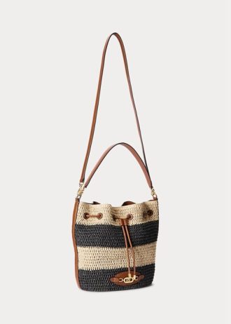 Natural/Negru/Lauren Tan Geantă Andie mare pentru femei Ralph Lauren