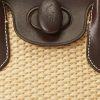Natural pentru femei Ralph Lauren piele și amp; Genți ghiozdan medii de paie Bellport